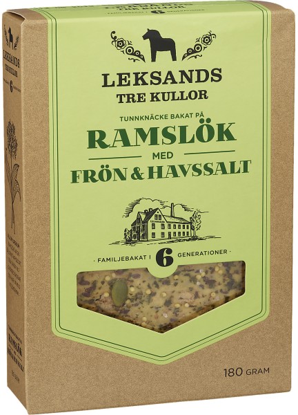 Leksands Knäcke Tre Kulor Ramslök med Frön & Havssalt