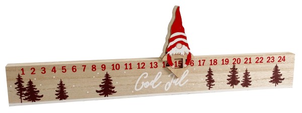 Tisch-Adventskalender aus Holz mit Wichtel