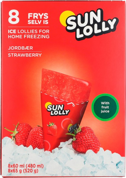 Sun Lolly Wassereis Erdbeere