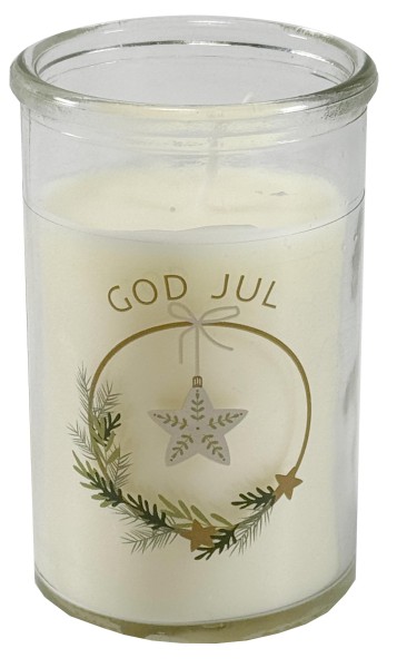 God Jul Kerze im Glas