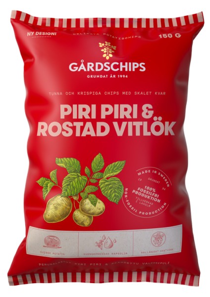 Gårdschips Piri Piri & Roasted Garlic